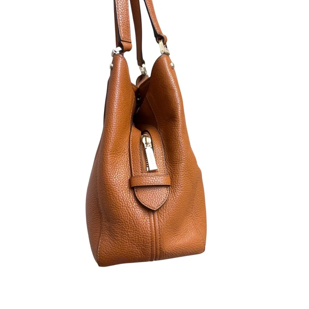 Kate Spade New York Leila medium triple compartment shoulder bag brown leather